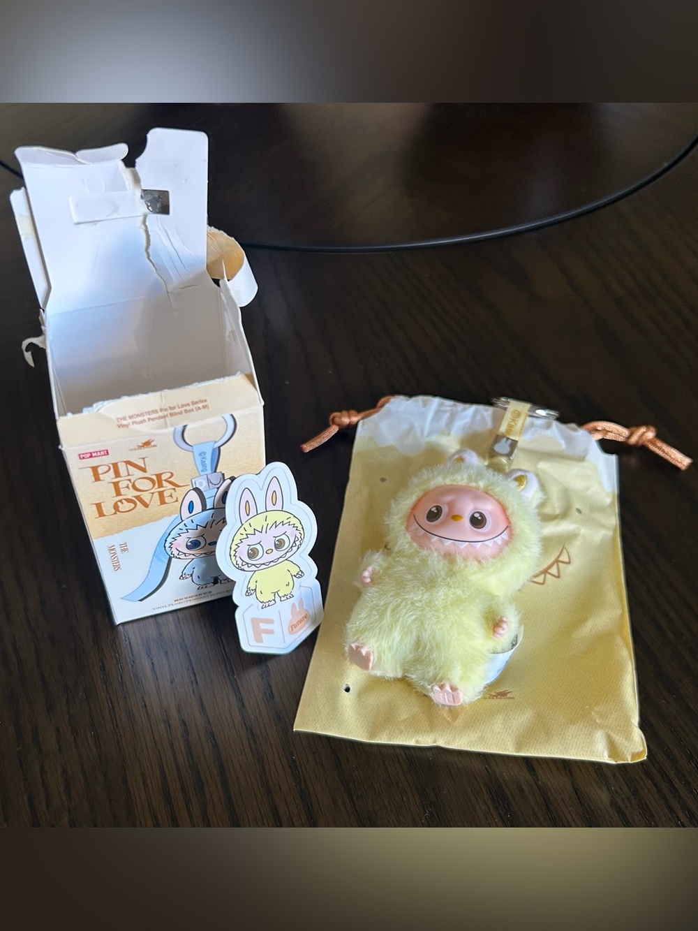 New Pop Mart The Monsters Labubu Pin for Love-Plush Pendant (A-M) - Confirmed F